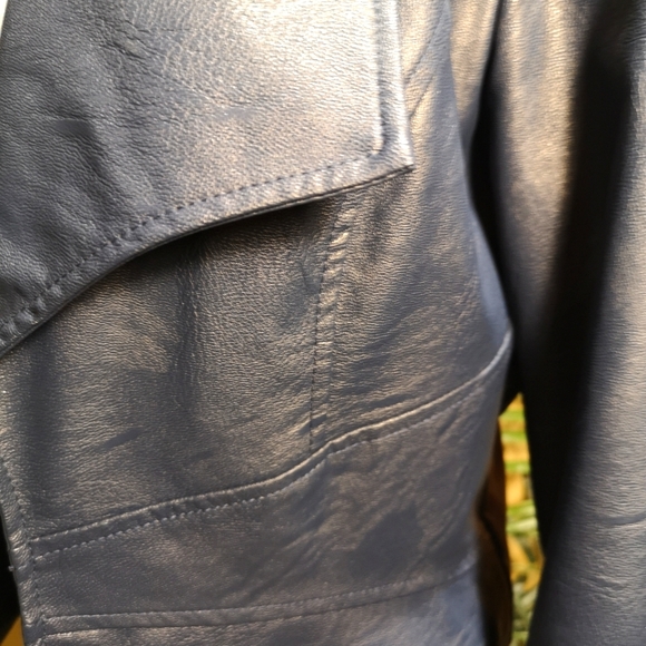 Faux leather bolero jacket. Made in Italy. Worn once. - Picture 3 of 4
